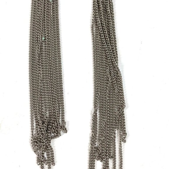CHANEL CC CC Mark Star 10 Chain Accessories Long Earrings Pierce - Picture 5 of 9